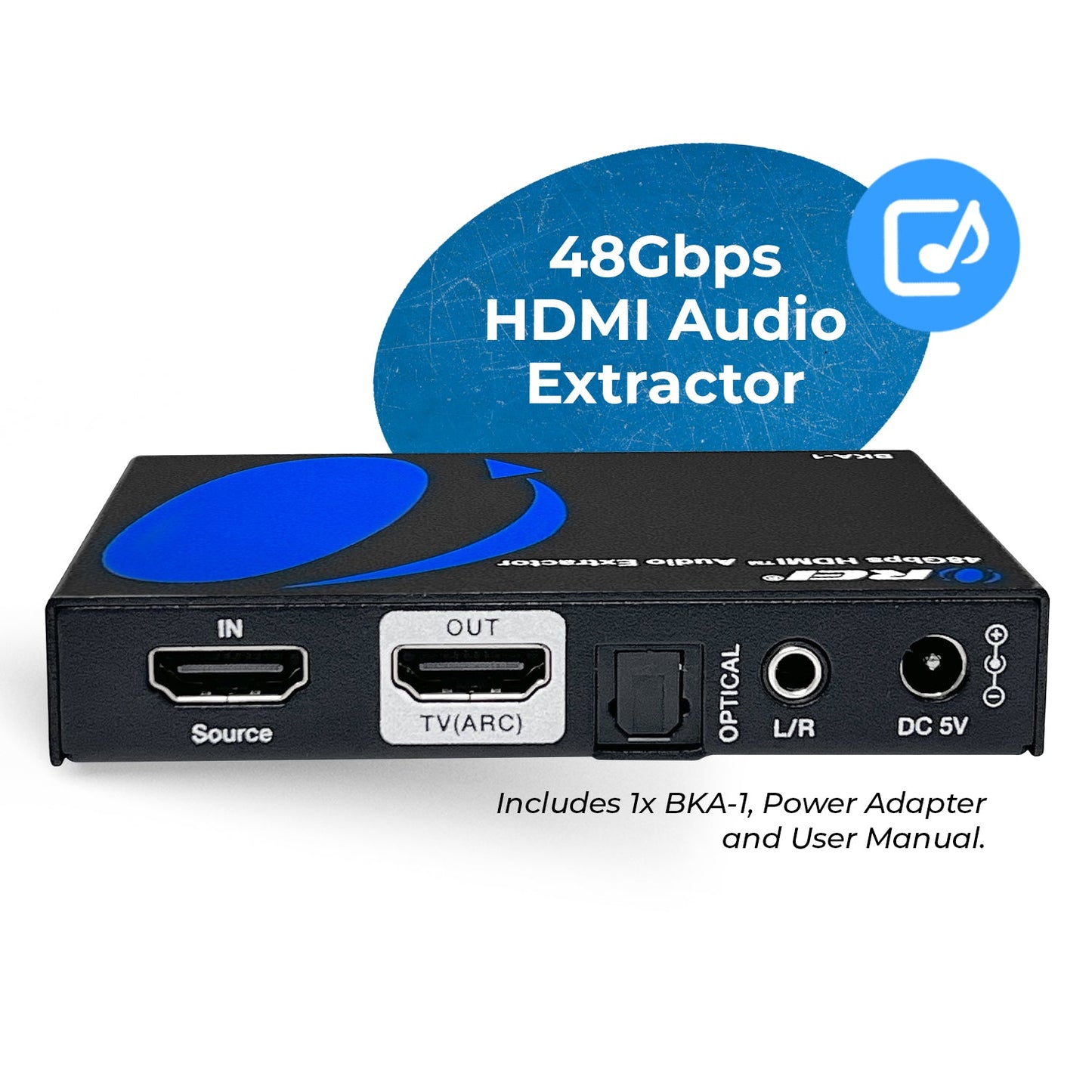 48Gbps 8K Audio Extractor with S/PDIF and L/R output, Dolby Vision (BKA-1)