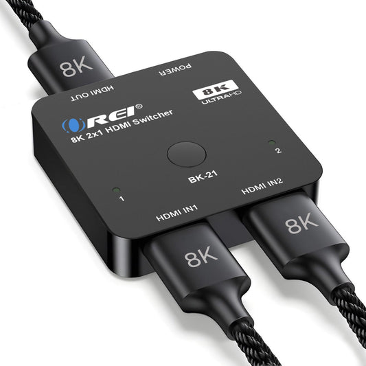 2 in 1 out 8K HDMI Switch with HDR10+ & Dolby Vision (BK-21)