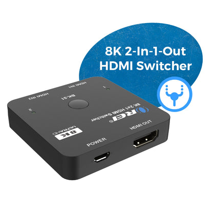 2 in 1 out 8K HDMI Switch with HDR10+ & Dolby Vision (BK-21)