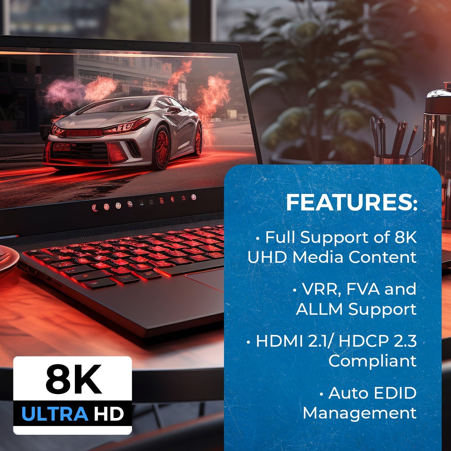 2 in 1 out 8K HDMI Switch with HDR10+ & Dolby Vision (BK-21)