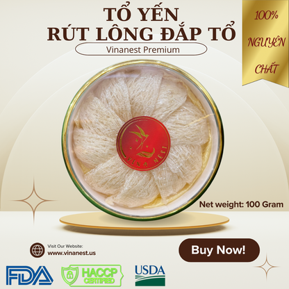 Vinanest Premium (Tổ Yến Rút Lông Đắp Tổ) 100GR