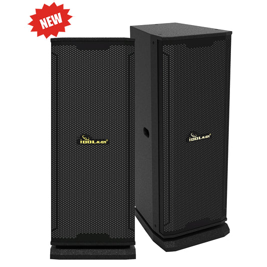 IDOLmain IPS-DELUXE 5 Professional Premium Floor Standing 3000W 4 Ohms Double-Range 12" Thunder Speakers - MODEL 2025 ( FREE Speakon Cables )