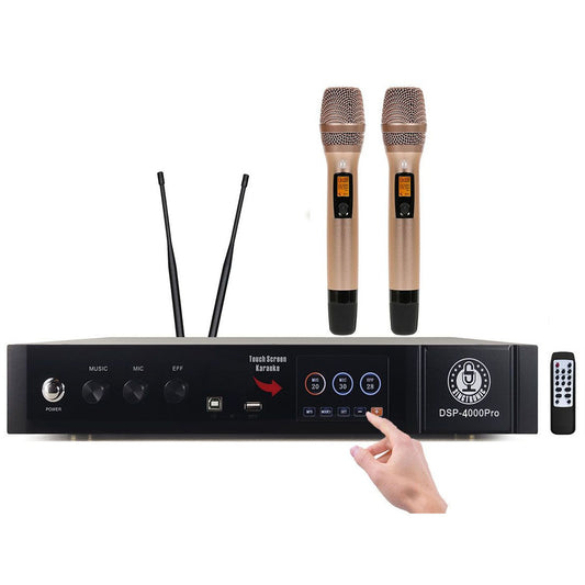 Singtronic DSP-4000Pro Professional Digital Echo Karaoke Mixer Plus 2 x Anti-feedback Wireless Mics.