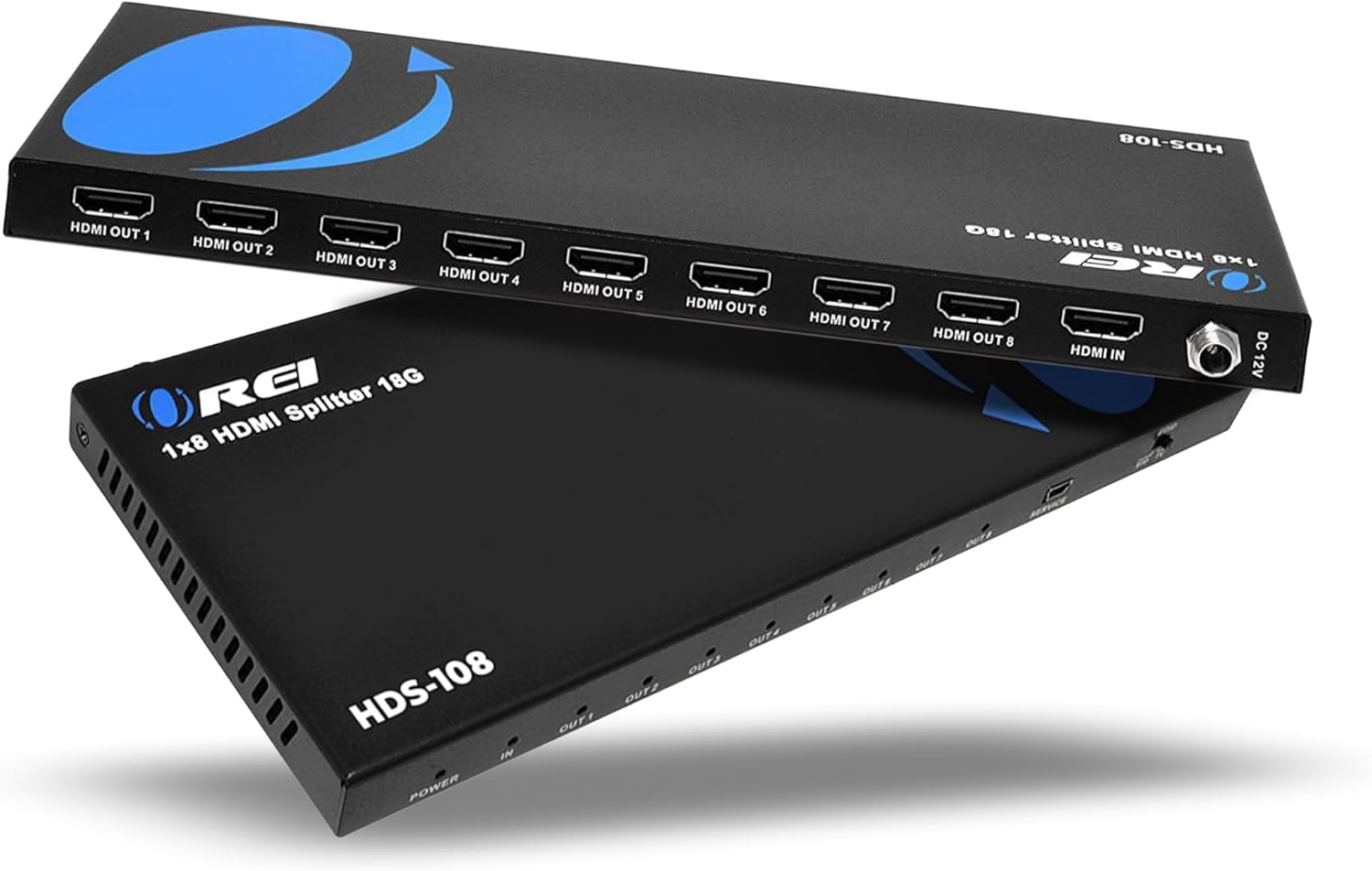 1x8 HDMI Splitter 4K@30Hz Powered - Supports 3D Full HD 1080P (HDS-108)