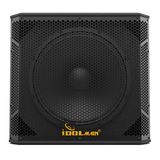 IDOLmain SUB-06 15-Inch 1500 Watts Deep Bass Powered Subwoofer With All Wood Cabinets And 14-gauge Grilles - Model 2025