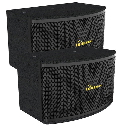 IDOLmain IPS-800 2400W 10" Powerful Speakers System with Built-in Bass Booster for Ultimate Karaoke Experience - Model 2025 ( FREE Stands, Wires )