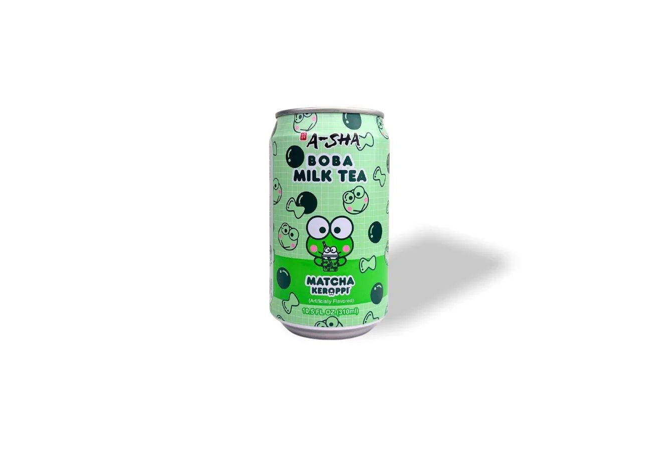 Asha Keroppi Matcha Boba Milk Tea 10.5oz - Taiwan