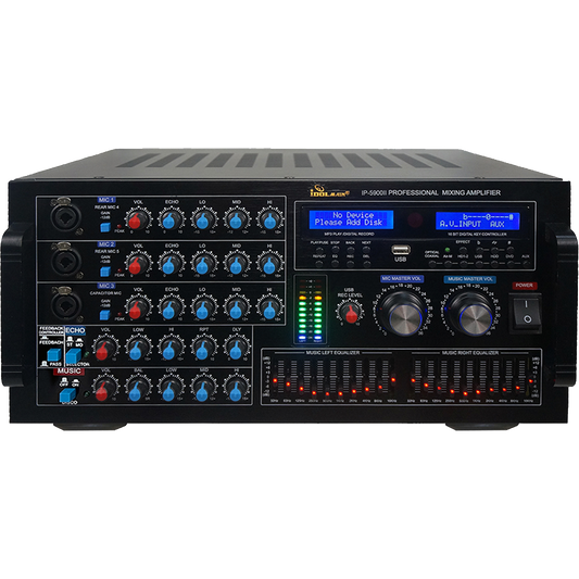 IDOLmain IP-5900II Professional 6000W Karaoke Mixing Amplifier /w Anti-Feedback, Echo & Delay Control, Optical/HDMI Inputs ( Model 2026 )
