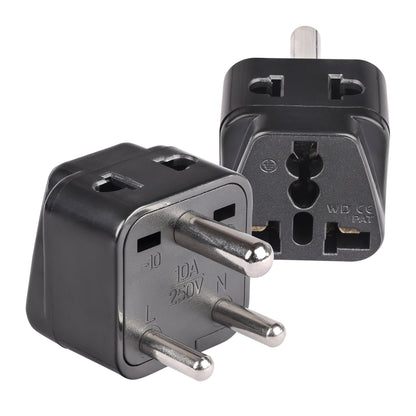 India, Nepal Travel Adapter - 2 in 1 - Type D - Compact Design (DB-10)