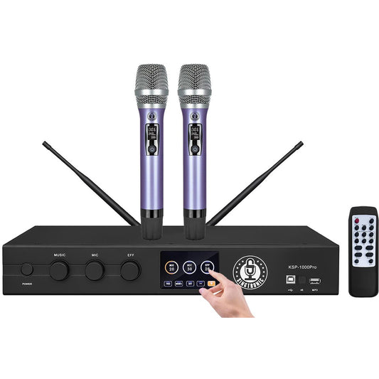 Singtronic KSP-1000Pro Professional 3000W Digital 3 in 1 Karaoke Mixing Amplifier 2 x Anti-feedback Mics.