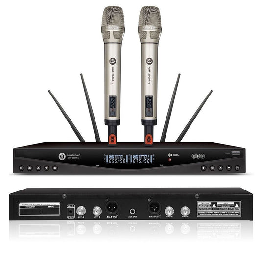 Singtronic UHF-2000Pro Professional Dual UHF PLL True Diversity Wireless Microphone Karaoke System
