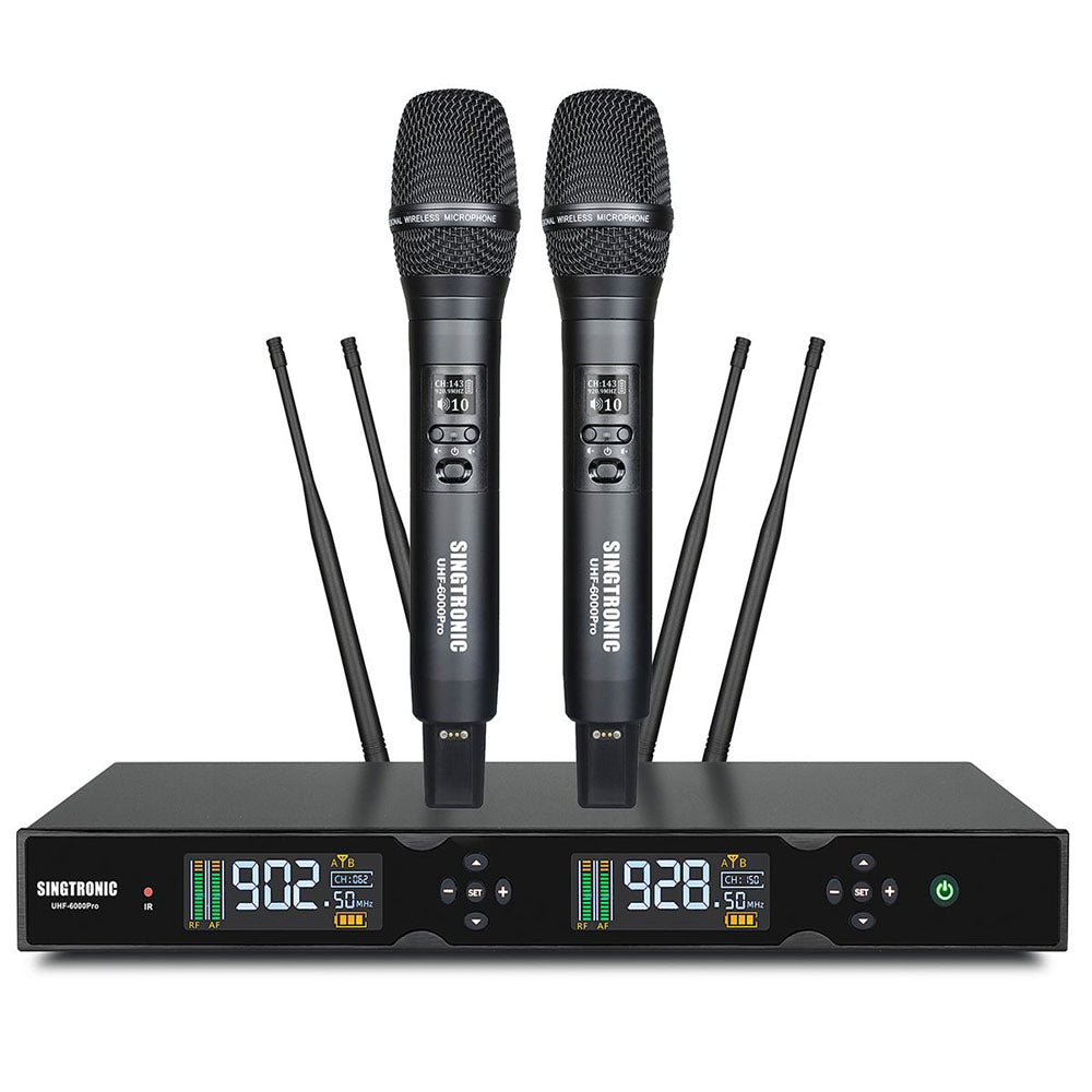 Singtronic UHF-6000Pro Professional Rechargeable Digital True Diversity Wireless Microphone System
