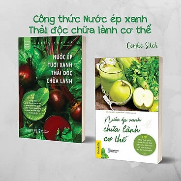 Combo 2 cuốn Nước ép xanh chữa lành cơ thể + Nước Ép Tươi Xanh Thải Độc Chữa Lành - Bản Quyền