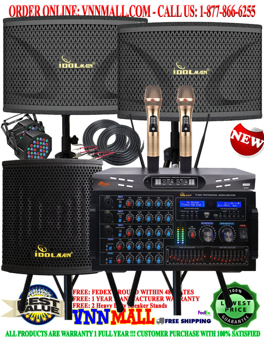 KARAOKE SYSTEM 11 - IDOLMAIN & IDOLPRO Complete Karaoke System - 5200 Watts (MODEL 2026)