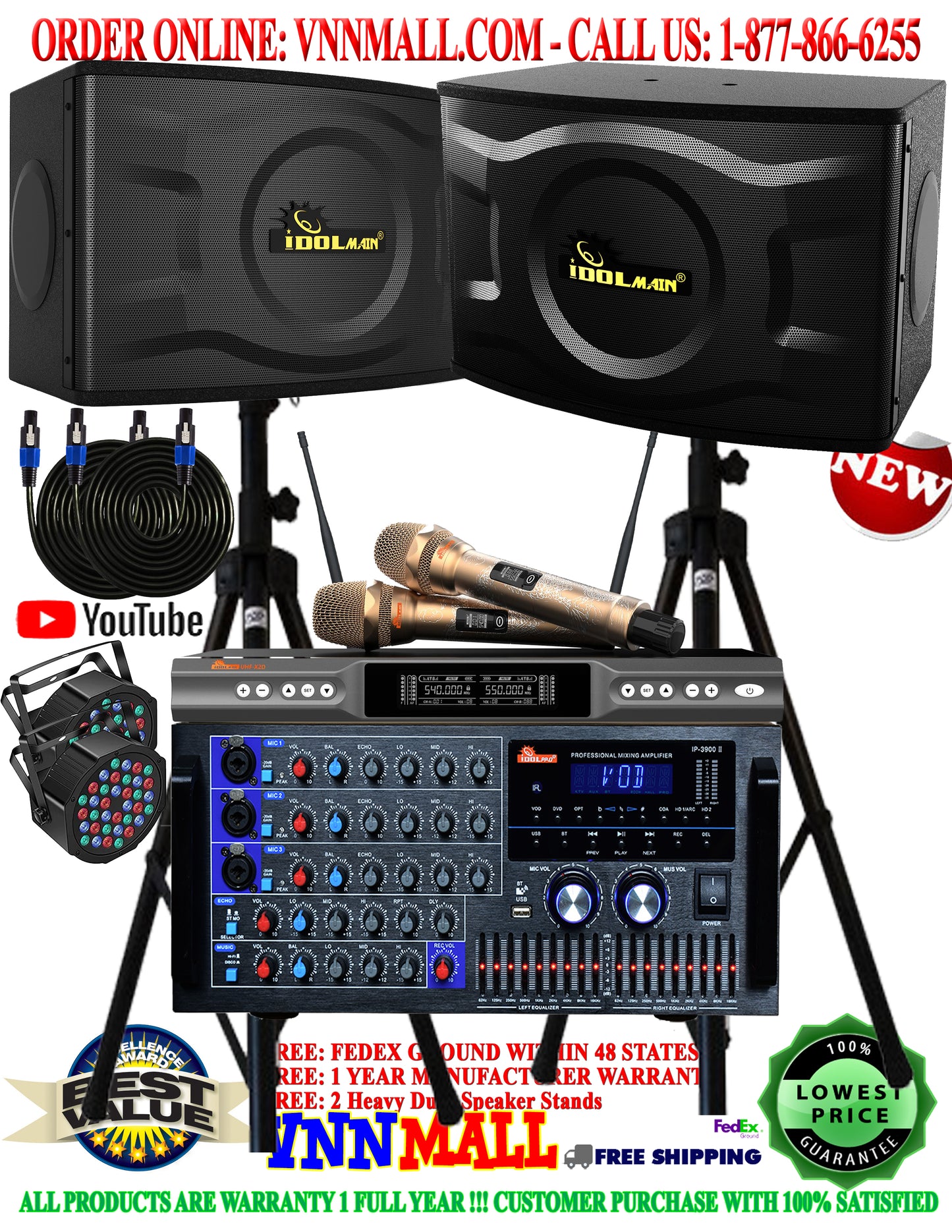 KARAOKE SYSTEM 28 - 2000 Watts - YouTube Karaoke System - Built in Bluetooth, Optical & 4K HDMI-Arc ( MODEL 2025 )