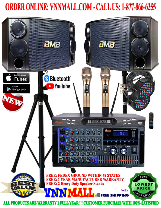 KARAOKE SYSTEM 36 - 2000W YouTube Karaoke System, BMB Japan 3-Way Karaoke Speakers - (MODEL 2026)