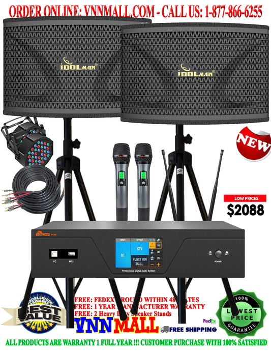 KARAOKE SYSTEM 37 - IDOLMAIN Professional 4000W Karaoke System Built in Bluetooth, Optical & HDMI-Arc - Model: 2025