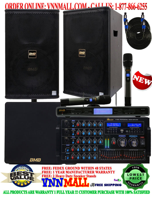 KARAOKE SYSTEM 8 - BMB JAPAN Professional Series - 6000W Amplifier - 3200W Speakers - MODEL 2026