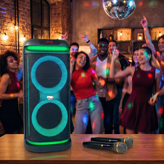 IDOLmain IPS-DJ12 Immersive Sound Light Weight Party Bluetooth Karaoke Speaker With Dual Wireless Microphones New 2026