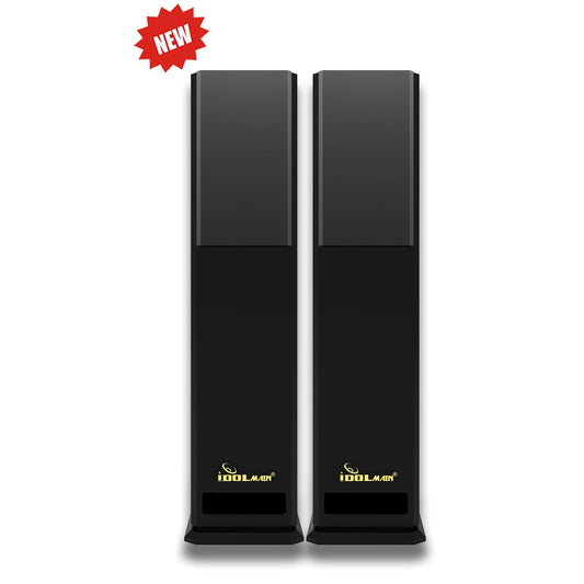 IDOLmain IPS-T2B Black Professional Premium Quality Piano High Gloss Finished Floor Standing Loudspeakers - MODEL 2025