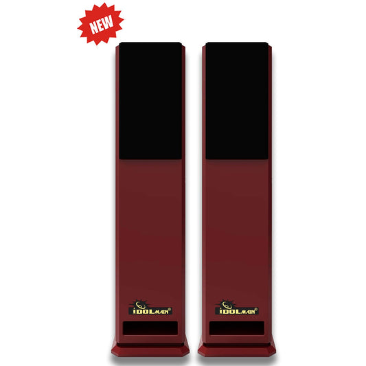 IDOLmain IPS-T2 Red Professional Premium Quality Piano High Gloss Finished Floor Standing Loudspeakers- MODEL 2025