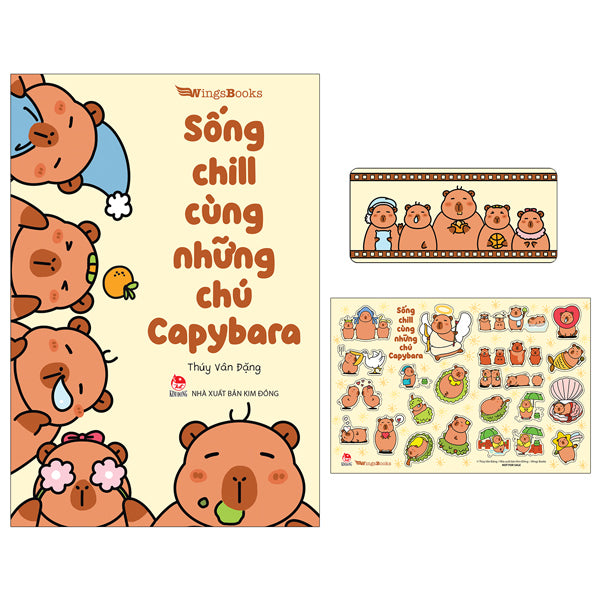 Sống Chill Cùng Những Chú Capybara - Tặng Kèm Bookmark + Sticker-Tác giả:Thúy Vân Đặng