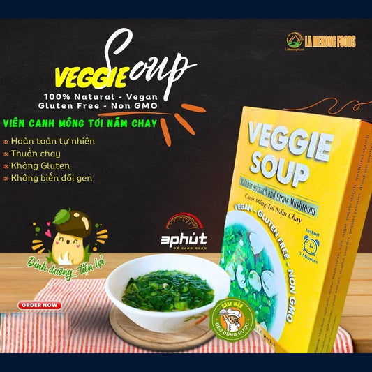 Instant Veggie Soup - Canh Rong Biển Nấm Chay ( 6 Packs/Box )