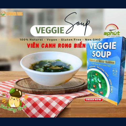 Instant Veggie Soup - Canh Rong Biển Nấm Chay ( 6 Packs/Box )