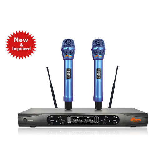 IDOLmain UHF-X1B Limited Edition Professional Performance With Anti Feedback,Ultra Low Distortion, Digital Pilot Technology Dual Wireless Microphone System New Model 2024