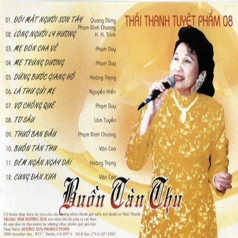 Thai Thanh 8 - Buon Tan Thu - CD Nhac Vang Truoc 1975