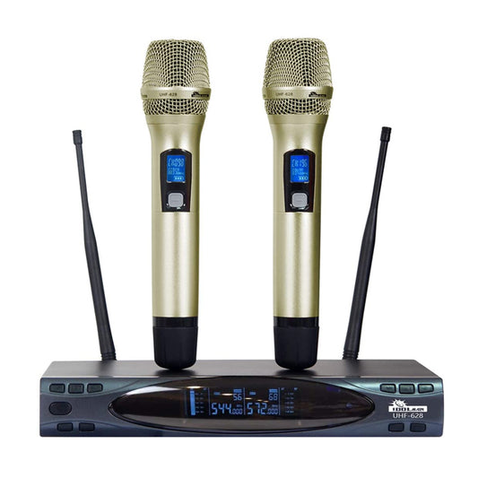 IDOLMAIN UHF-628 Auto Sound Cut Off When Dropping Dual Wireless Microphone ( MODEL 2023 )