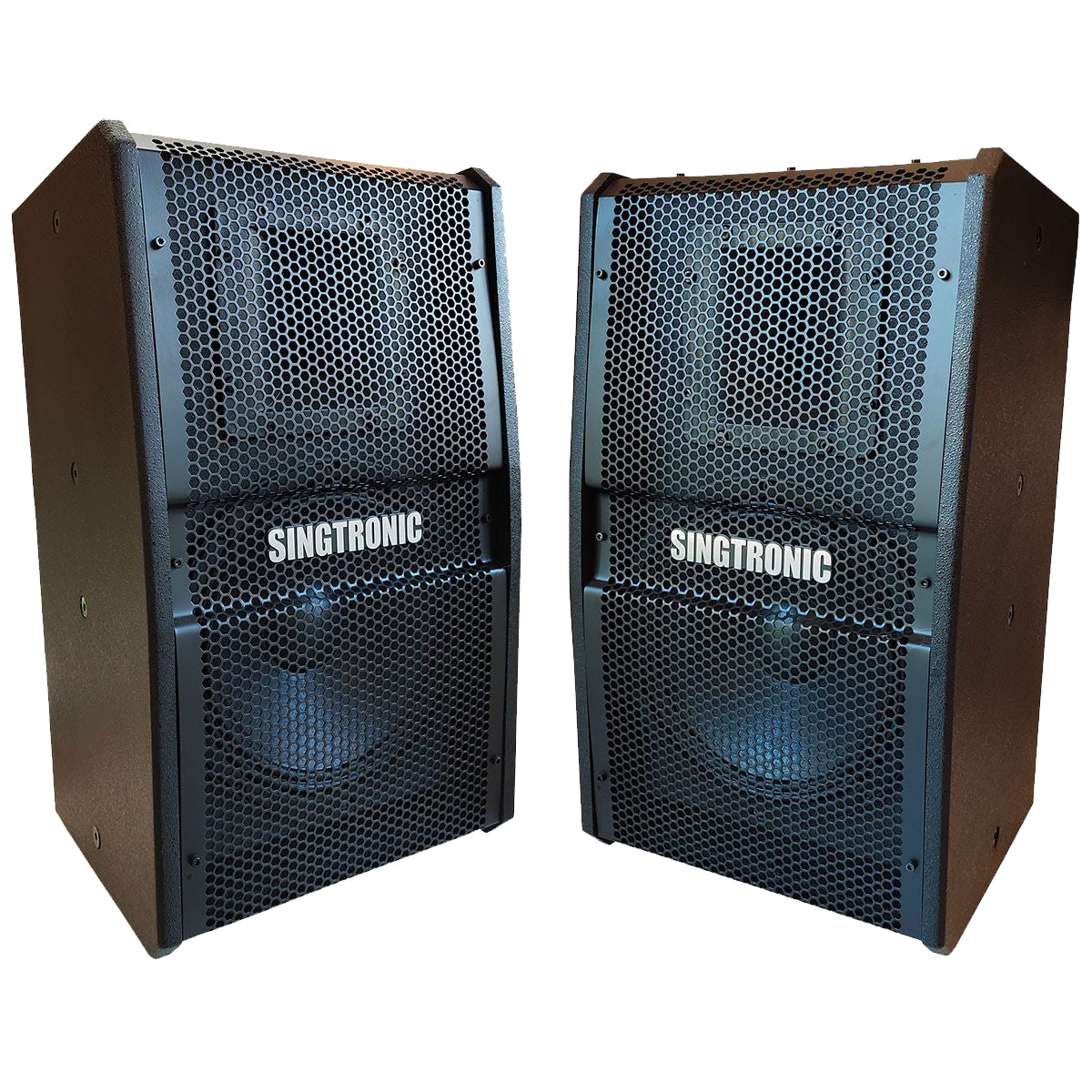 Singtronic KS-2500Pro Professional 2000W + 2000W Vocalist Karaoke Speaker System (Pair) Newest: 2023 Built in Compressor & 15 Woofer, FREE Stands, Wires