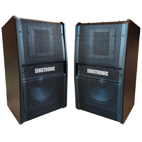 Singtronic KS-2500Pro Professional 2000W + 2000W Vocalist Karaoke Speaker System (Pair) Newest: 2023 Built in Compressor & 15 Woofer, FREE Stands, Wires