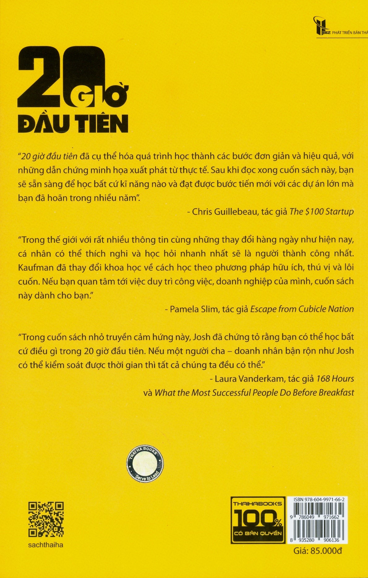 20 Gio Dau Tien - Tac Gia: Josh Kaufman - Book