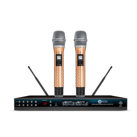 Singtronic UHF-1000Pro Professional 300 Channels Dual Wireless Microphone Karaoke System - Diamond Series - Newest Model: 2021
