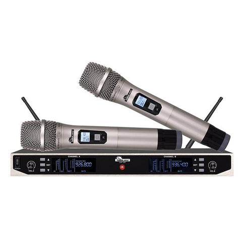 IDOL UHF-305 Professional Dual Wireless Microphone System With Long Distance Operation And Free Interference NEW 2022