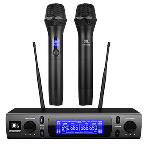 JBL VM-300 Professional Dual Wireless Microphone Karaoke System for KTV Applications Built in CPU Controlled Selection & Pilot Tone Detection