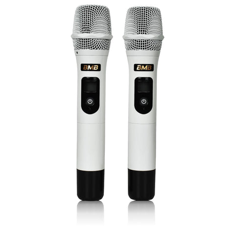 BMB WB-5000s White Wireless Microphone BUILT IN FEEDBACK CONTROL ( MODEL 2024 )