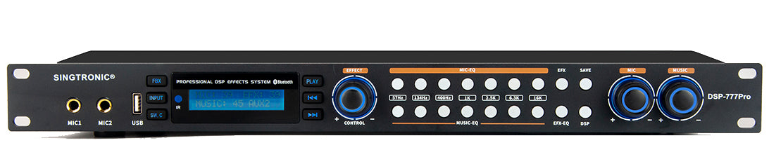 Vang Số Singtronic DSP-777Pro Professional Digital Echo Karaoke Processor, Bluetooth, Feedback Eliminator with Optical & Coax by Iphone & Android