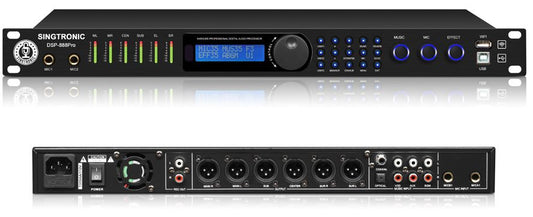 Professional Class D 3000W Power Amplifier + Digital Karaoke Processor Mixer ( Singtronic PA-1500DSP + DSP-888Pro )