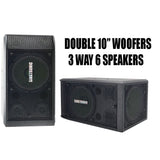 Singtronic KS-2000 Professional 3000W Vocalist Karaoke Speaker System (Pair) Newest: 2023 Super Tweeters & Double 10" Woofer